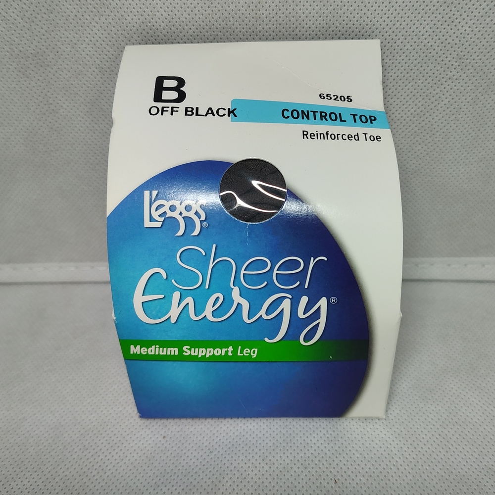 L'eggs Sheer Energy Off Black Control Top Hosiery